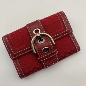 IN SEARCH OF COACH MONOGRAM BUCKLE WALLET